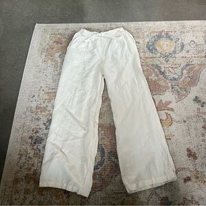 WHITE LINEN PANTS